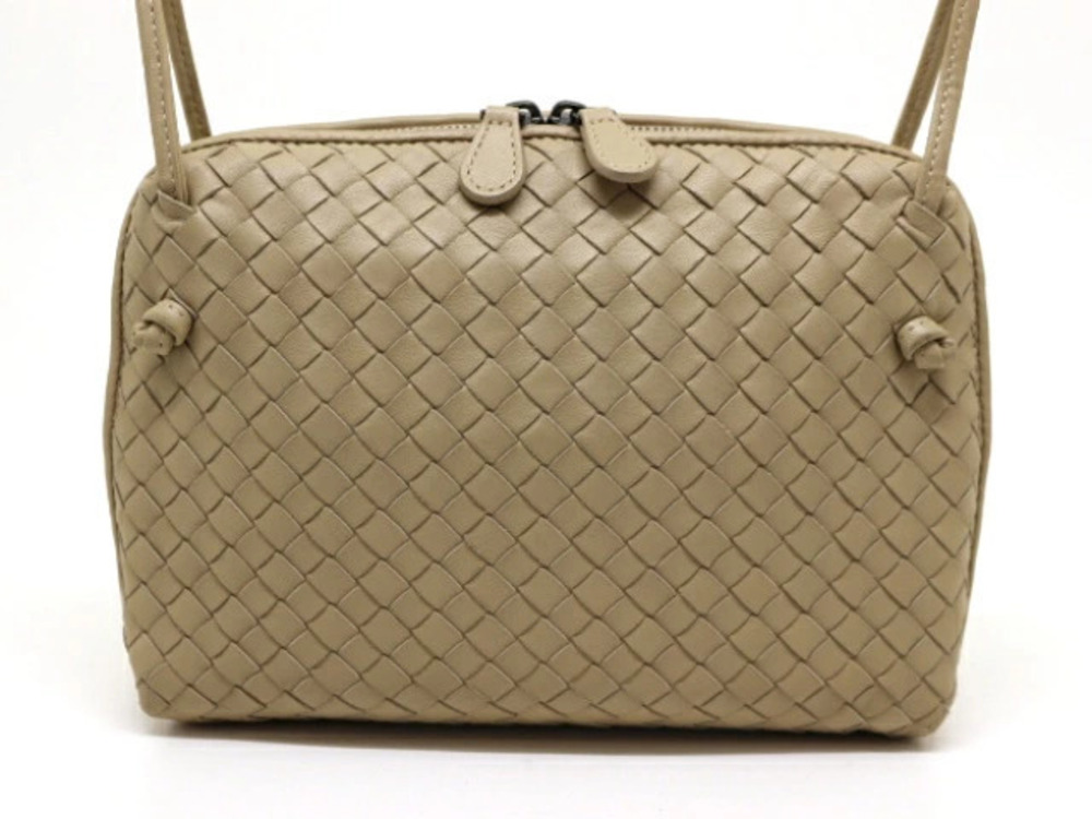 BOTTEGA VENETA Bag Intrecciato Hobo Beige Cream Leather